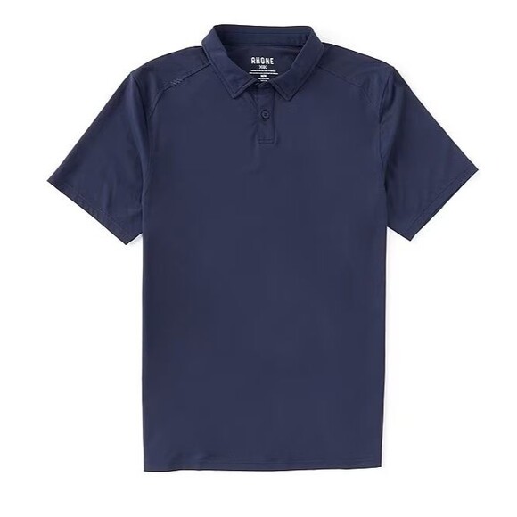 NWT Rhone Delta Pique Polo Shirt Mens Size Small Navy Blue Golf Performance - Picture 1 of 9